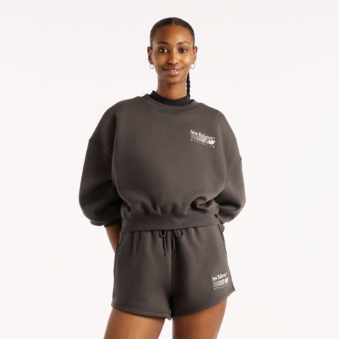 Женские худи New Balance Trackside Fleece Crew