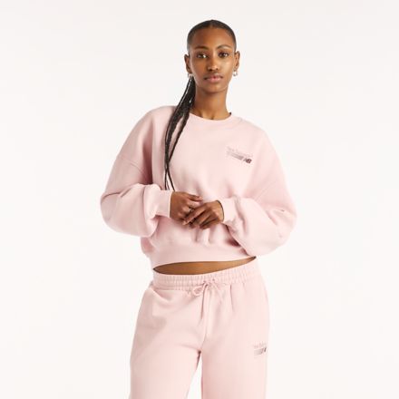 Trackside Fleece Crew, PINK CHALK, WT62T7JOPHK