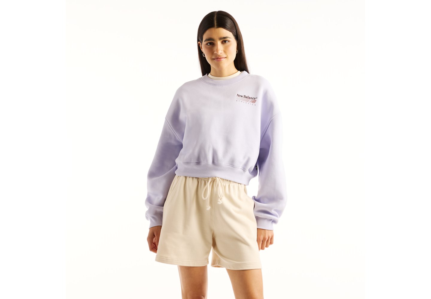 New Balance Trackside Fleece Crew in Smoked Violet — photo 1 of 1