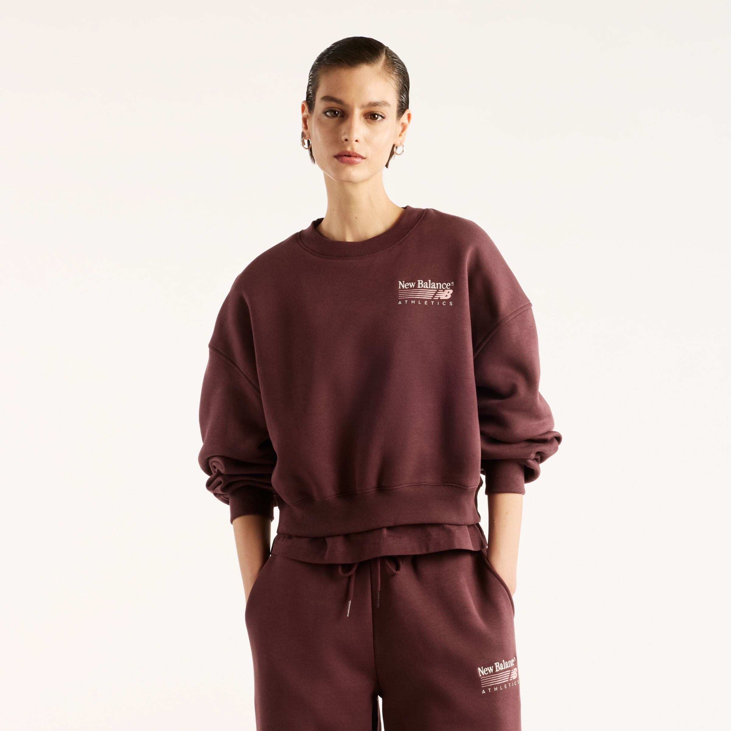 New Balance Trackside Fleece Crew, WT62T7JOYLR