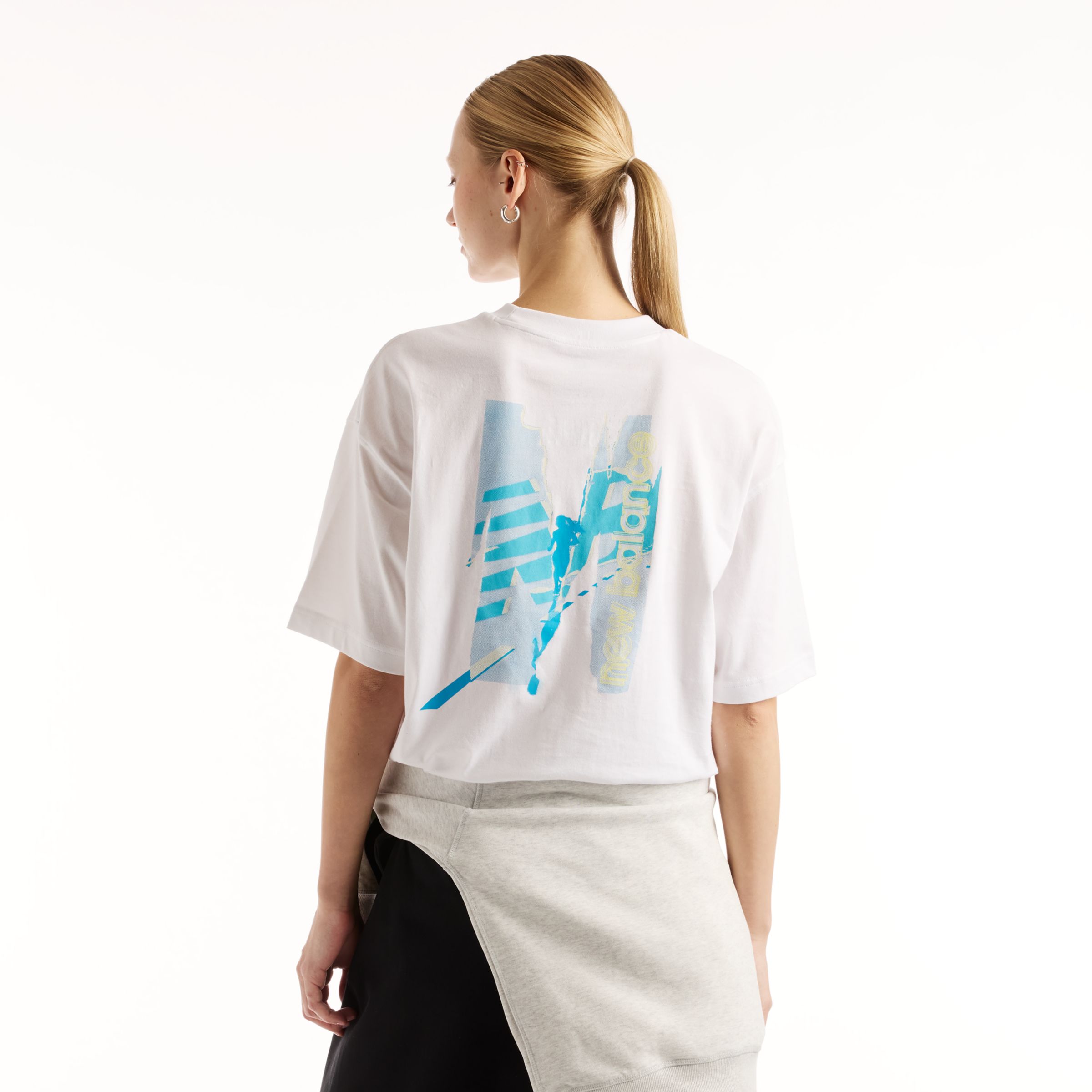 New Balance Collage Oversized T-Shirt, WT62U9L0WT