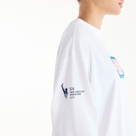 NYC Marathon Graphic Longsleeve T-Shirt - Stickers