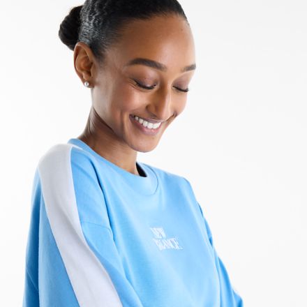 Sport Linear Graphic Oversized T-Shirt, ANALOG BLUE, WT62V9UTNBE