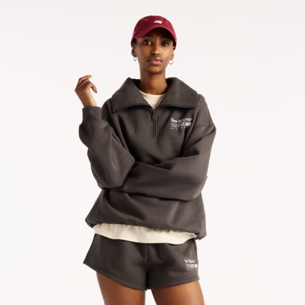 Trackside Fleece Half Zip, BLACK CEMENT, WT62W1XDBLK