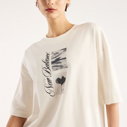 Pressed Flowers Script Oversized T-Shirt