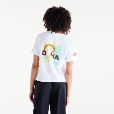 Doha Marathon Graphic T-Shirt - Pearl