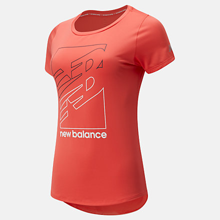 New Balance Printed Accelerate Short Sleeve v2, WT91137TOR image number null