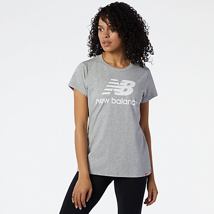 NB T-Shirt Essentials Stacked Logo, WT91546AG image number null