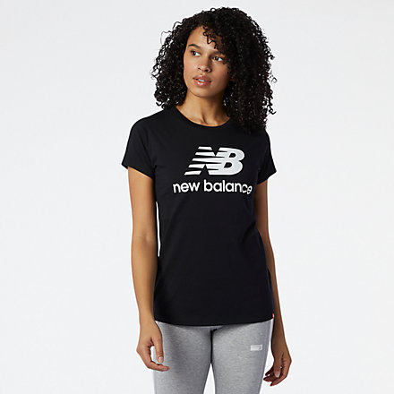 New Balance NB Essentials Stacked Logo Tee, WT91546BK image number null