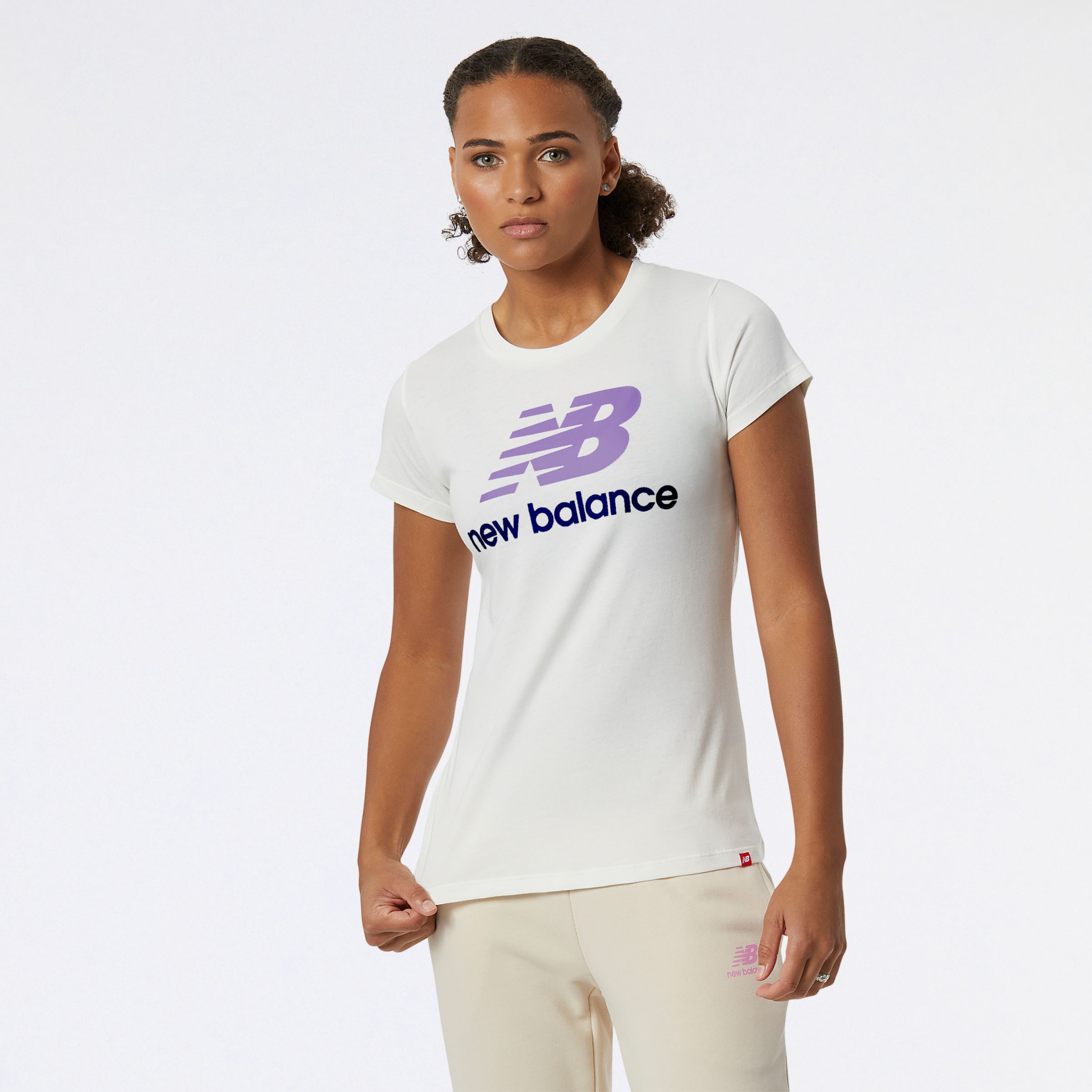 New balance deals stacked logo tee