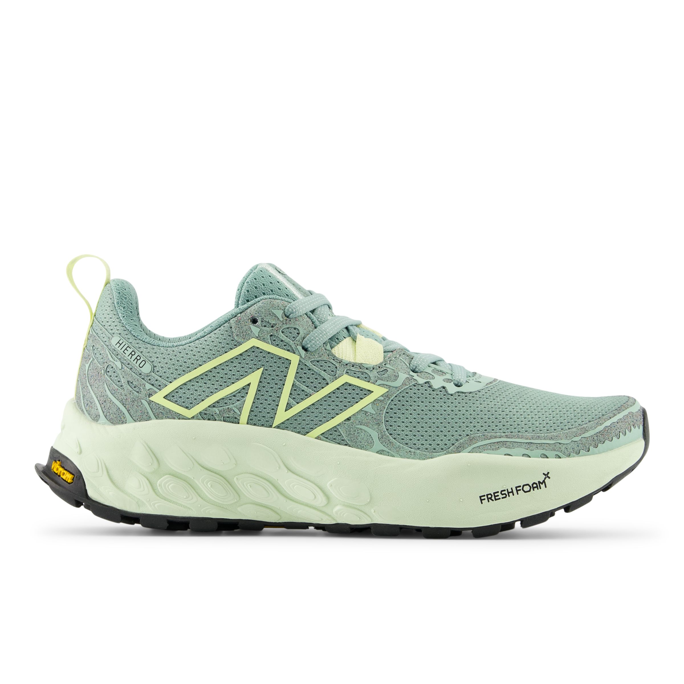 New Balance Women's Fresh Foam X Hierro v8 in Green/Yellow Synthetic, size 4.5 Narrow