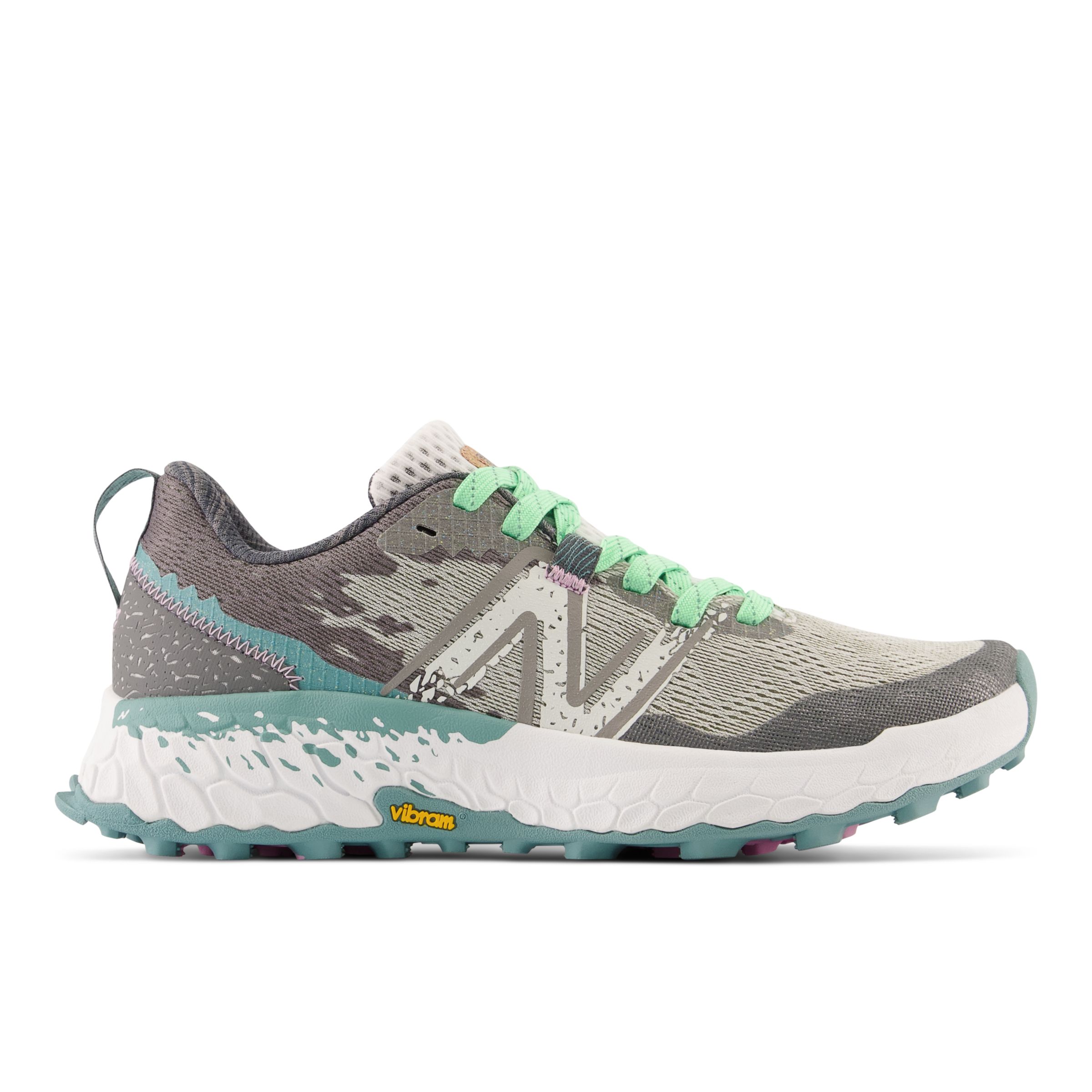 New Balance Femme Fresh Foam X Hierro v7 en Blanc/Bleu/Vert, Synthetic, Taille 43