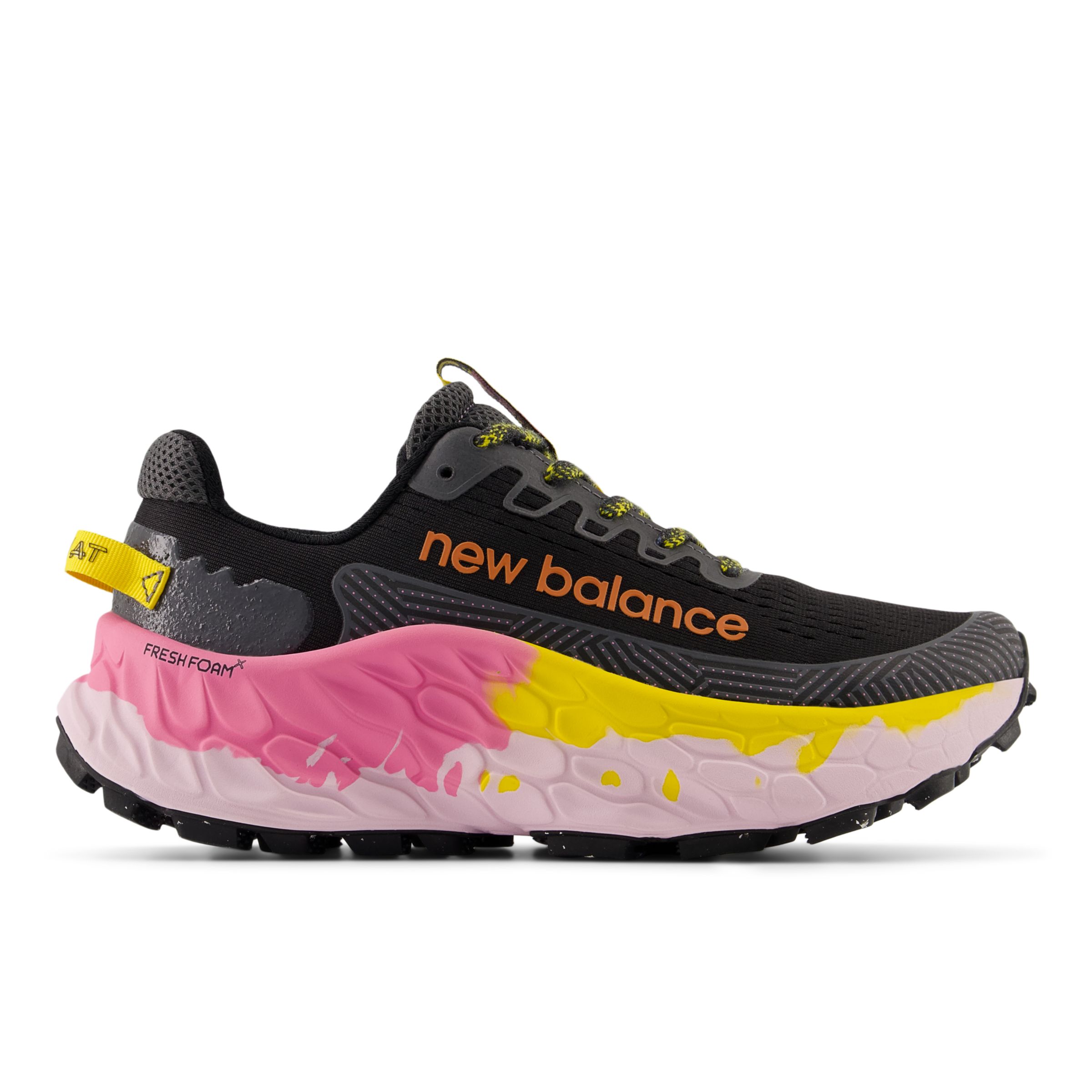 New Balance Women's Fresh Foam X Trail More v3 in Black/Orange/Pink Synthetic, size 8 Narrow