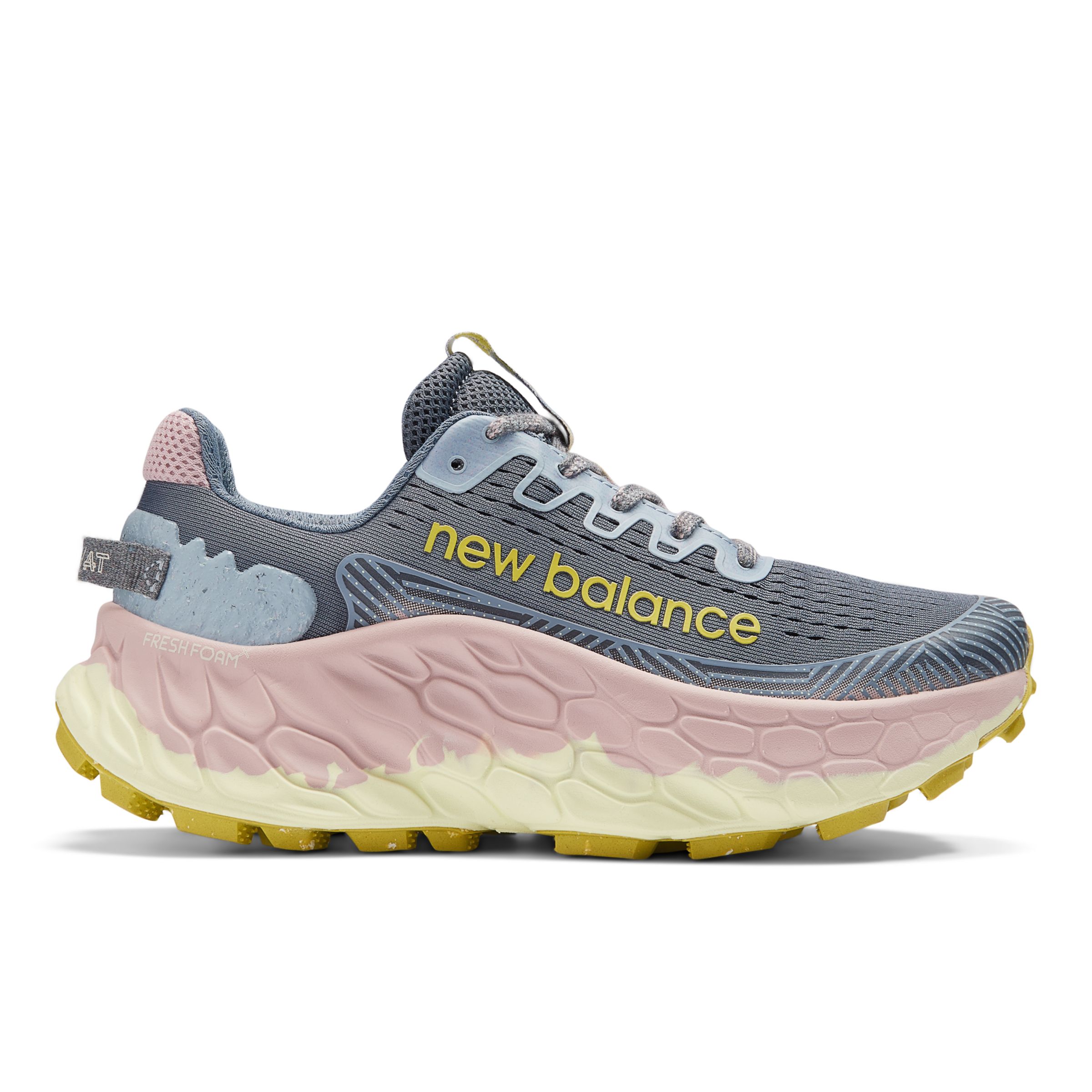 뉴발란스 New Balance Fresh Foam X More Trail v3,Arctic Grey with Orb Pink and Tea Tree