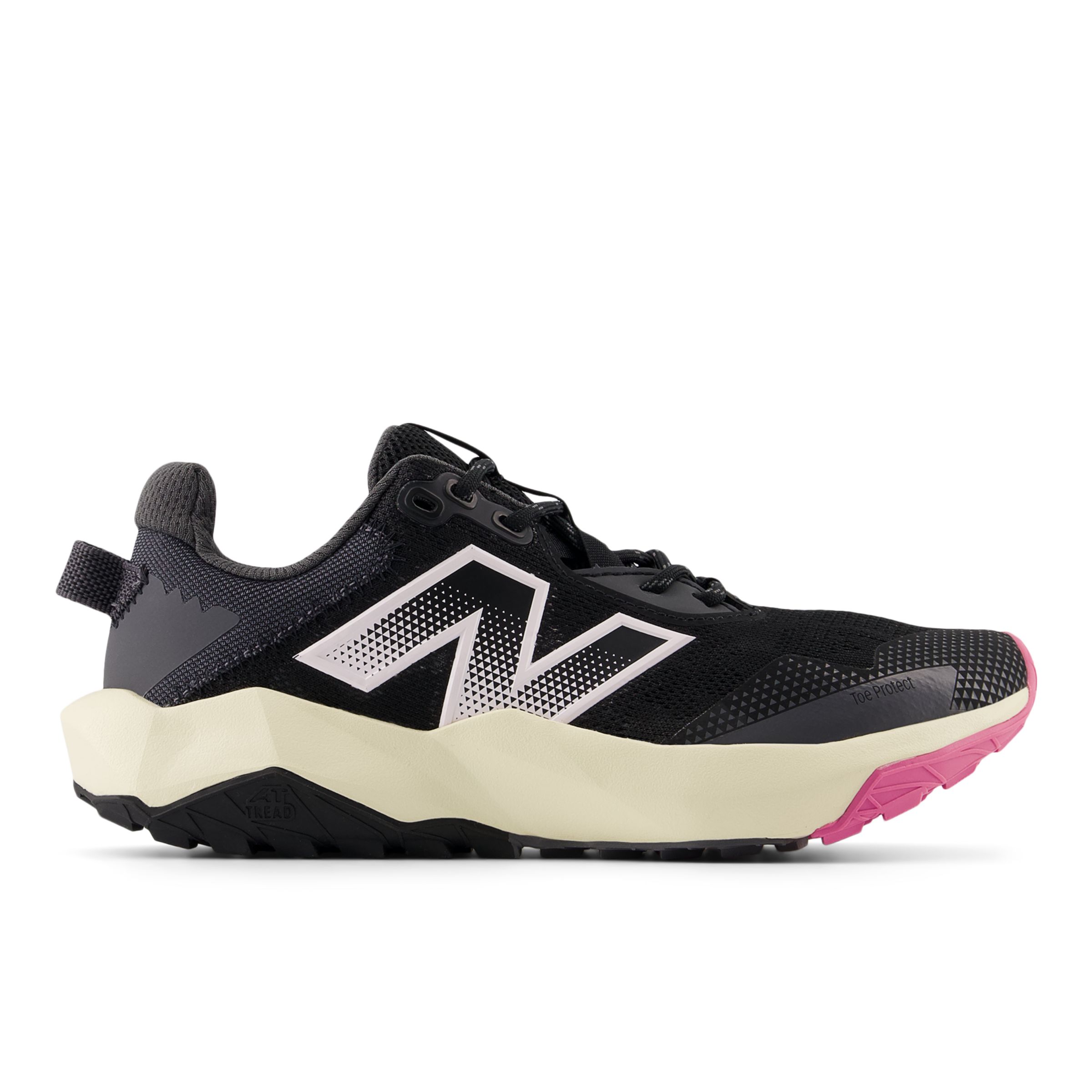 New Balance Women's DYNASOFT NITREL v6 in Black/Pink/Beige Textile, size 8 Narrow