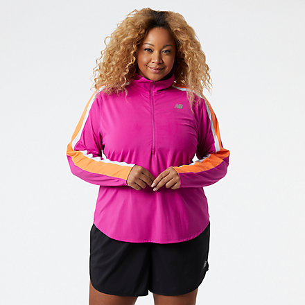New Balance Accelerate Half Zip Pullover, WTX11216MPO image number null