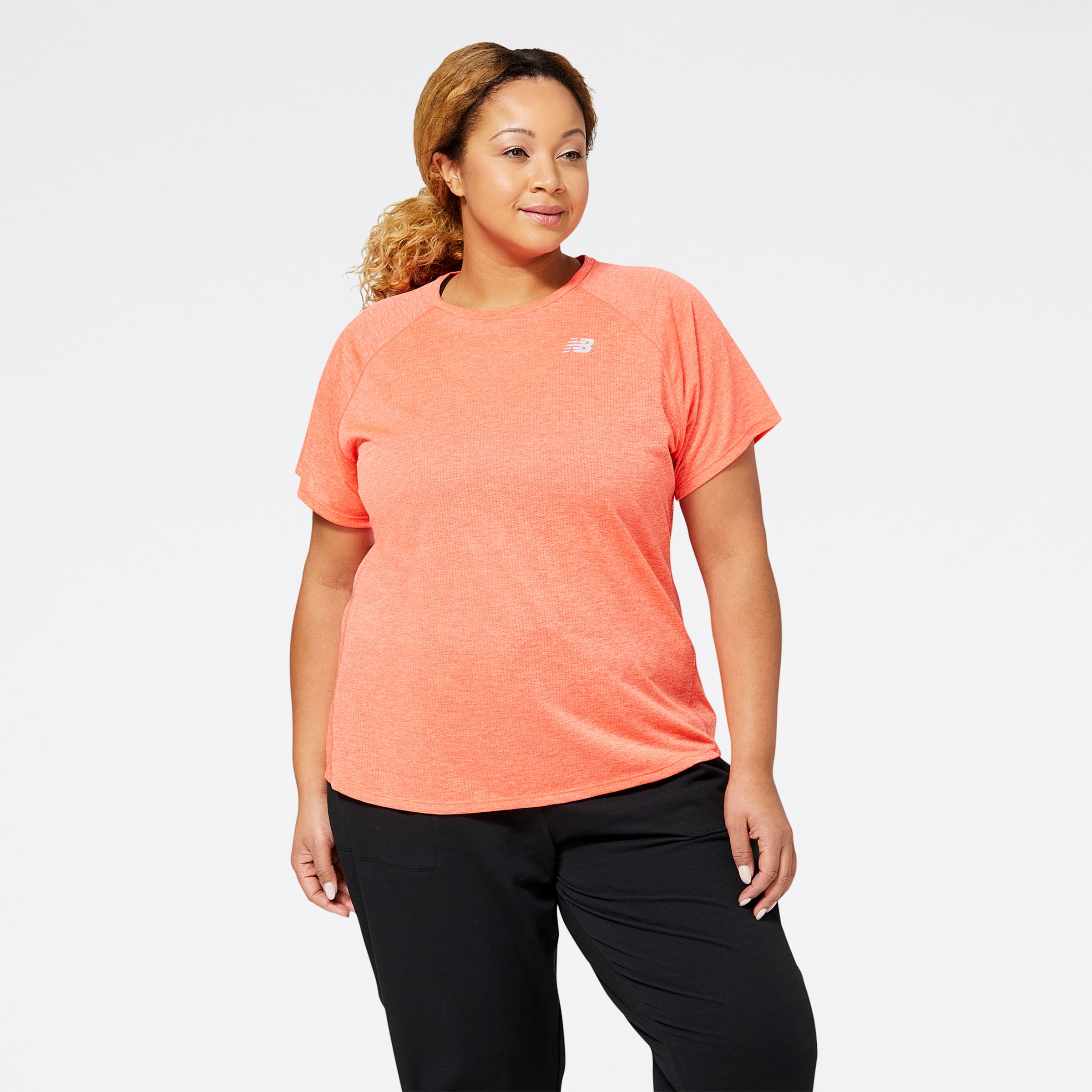 

New Balance Women's Impact Run Short Sleeve Red - Red