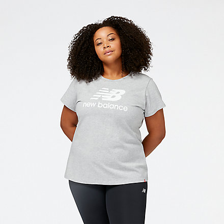 New Balance NB Essentials Stacked Logo Tee, WTX91546AG image number null