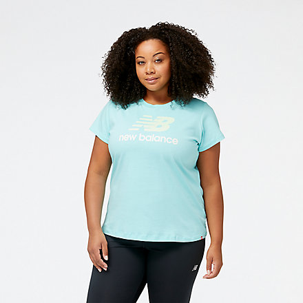 New Balance NB Essentials Stacked Logo Tee, WTX91546SRF image number null