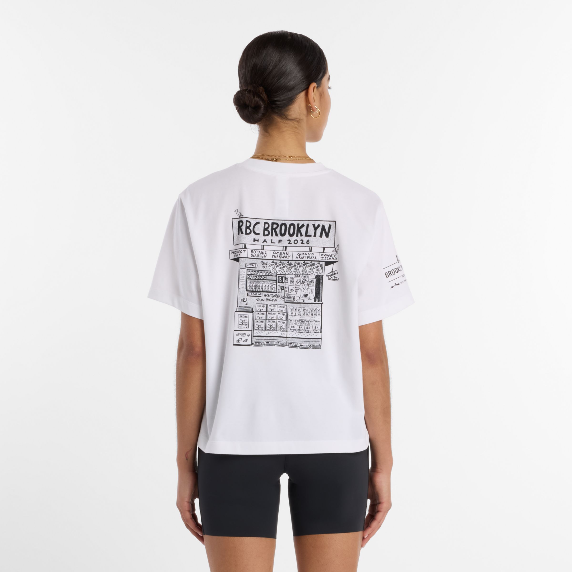 RBC Brooklyn Half Women's Graphic T-Shirt - Newspaper