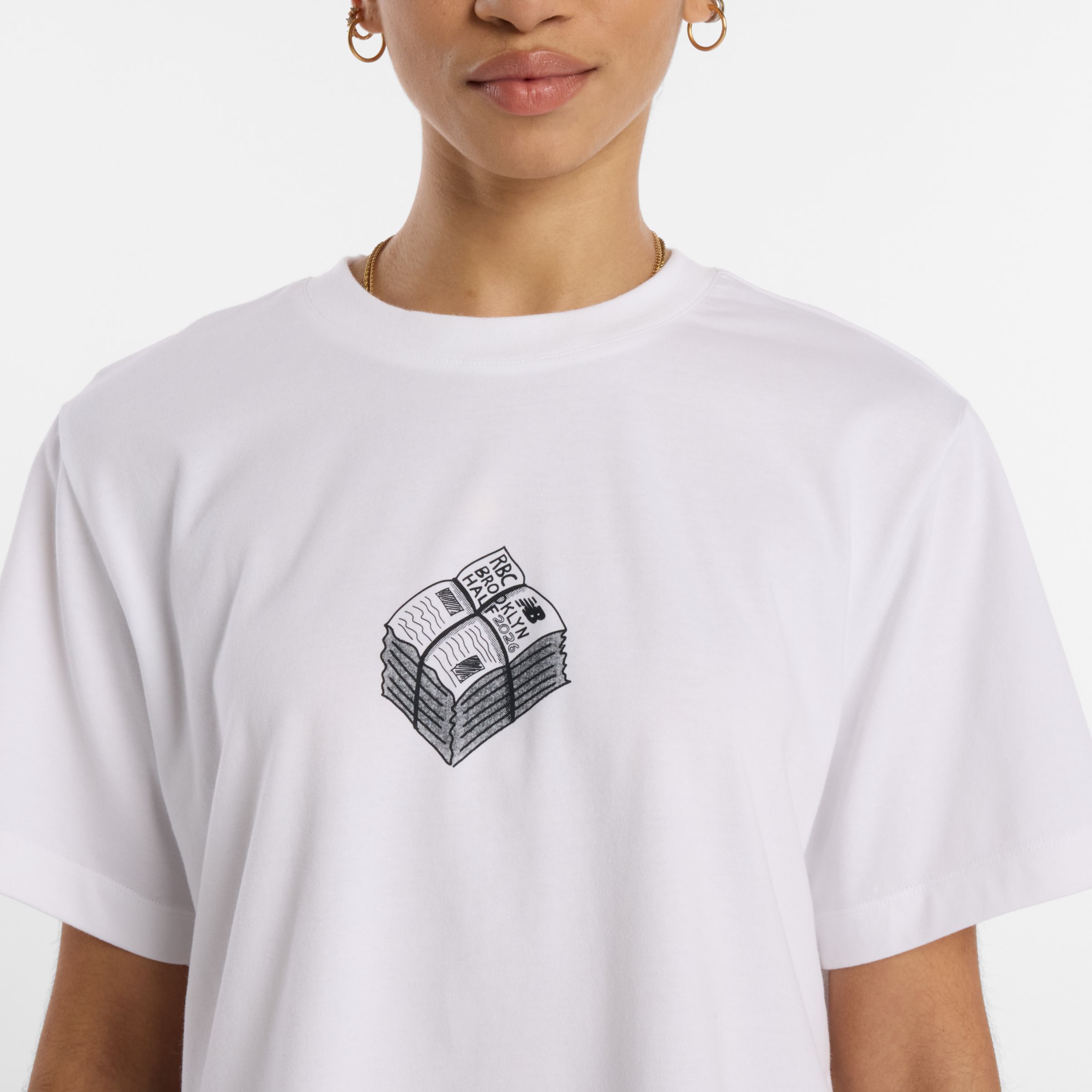 RBC Brooklyn Half Women's Graphic T-Shirt - Newspaper