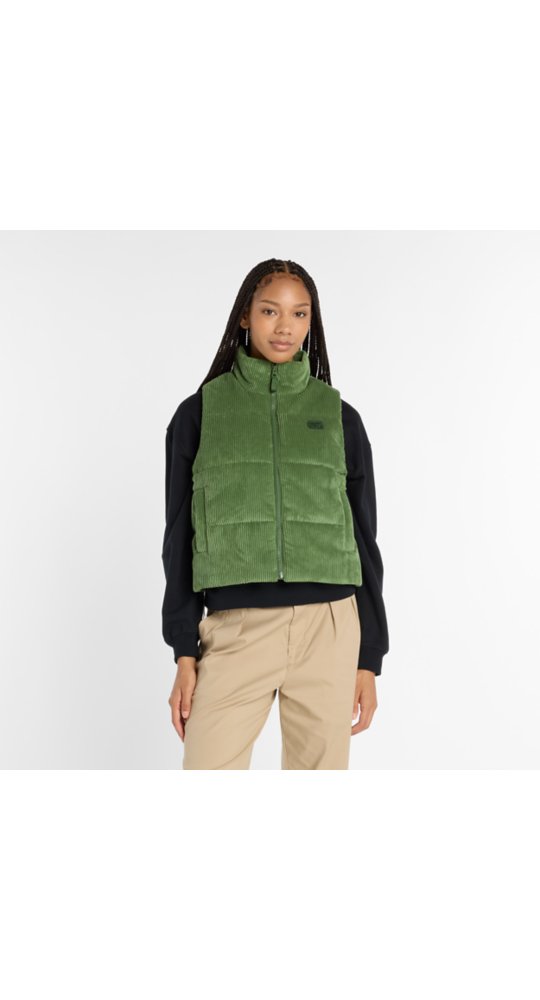 New Balance Wide Wale Corduroy Vest in Dark Alpine Green
