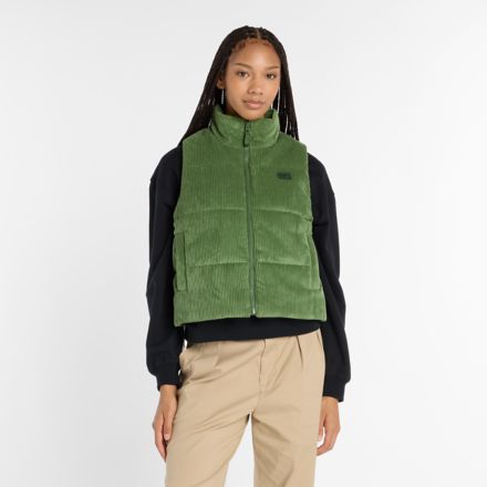 Wide Wale Corduroy Vest, DARK ALPINE GREEN, WV53500DAE