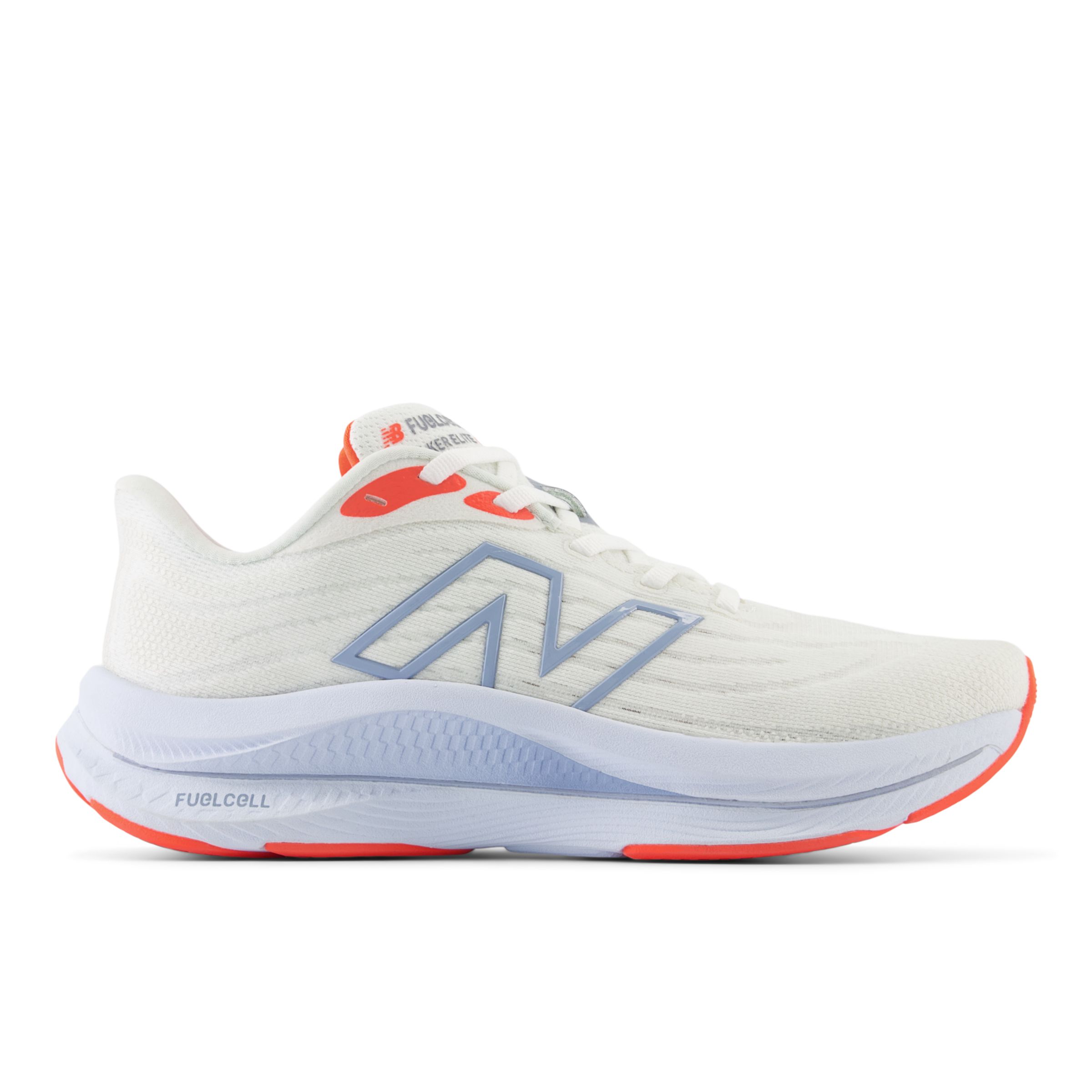 뉴발란스 New Balance FuelCell Walker Elite,White with Neon Dragonfly and Light Arctic Grey