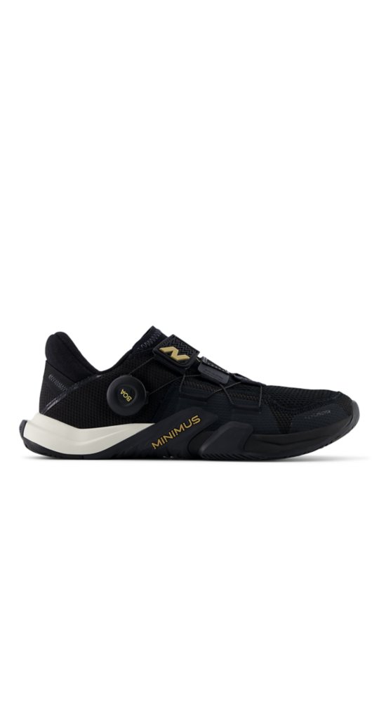 New Balance Minimus TR BOA® v2 in Black With Phantom With Gold Metallic With Sea Salt