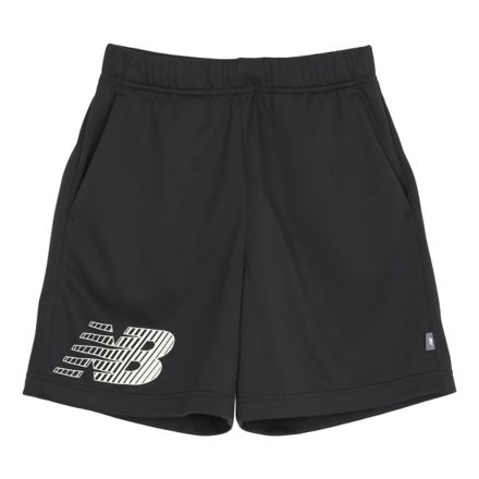 ポリエステル ビッグロゴショーツ, BLACK with Black, YB6137ZYBK