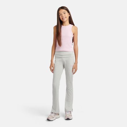 Roll Down Flare Legging, Ash Heather with Grey, YB6157Z3AHH