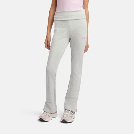 Roll Down Flare Legging, Ash Heather with Grey, YB6157Z3AHH