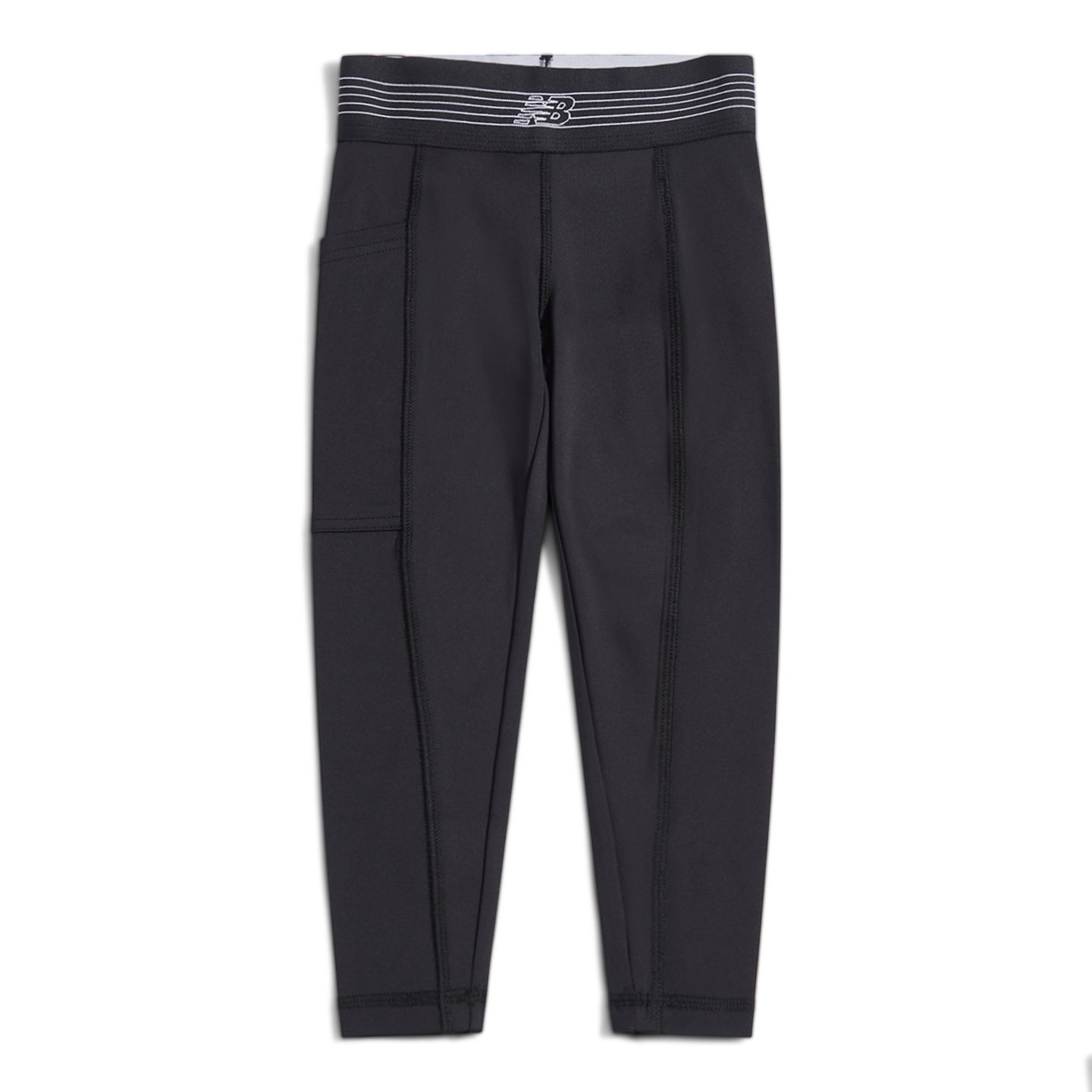 Детские леггинсы New Balance Harmony Performance Pocket, цвет: Чёрный — фото 1