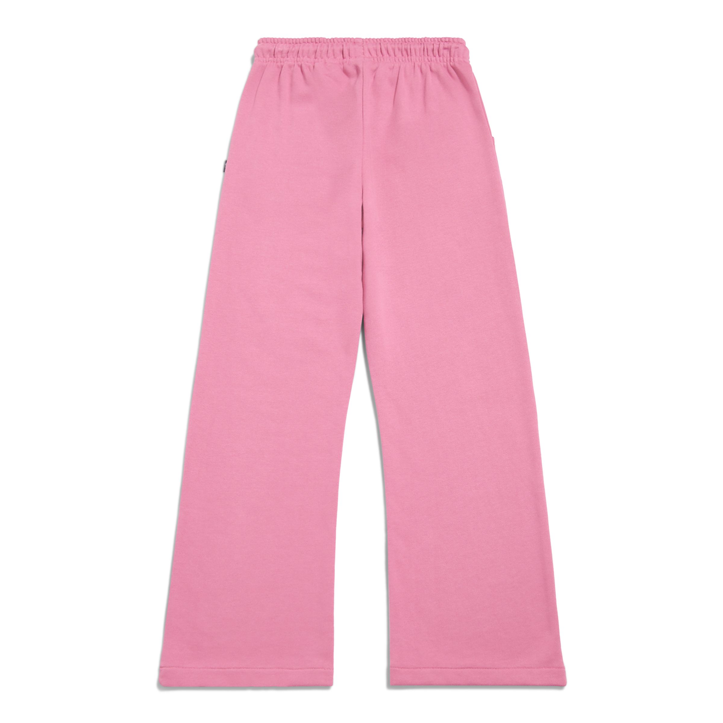 Brush Back Small Logo Wide Leg Pant