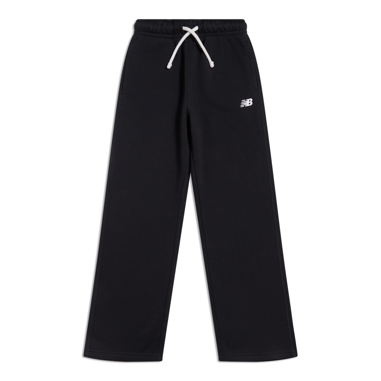 Детские брюки New Balance Brush Back Straight Leg Jogger, цвет: Чёрный — фото 1