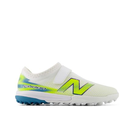 Furon Team Hook & Loop Jnr TF V9, WHITE with ALKALINE GREEN, YF3VT8F4