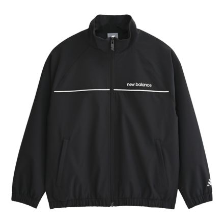 Mesh Lined Woven Track Jacket, BLACK, YJ53170BK