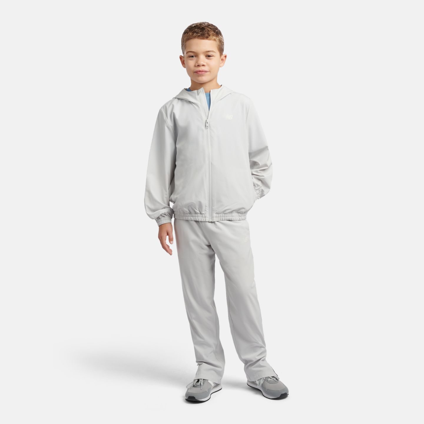 Детская куртка New Balance NB Essential Full Zip Track Jacket, цвет: Серый — фото 2