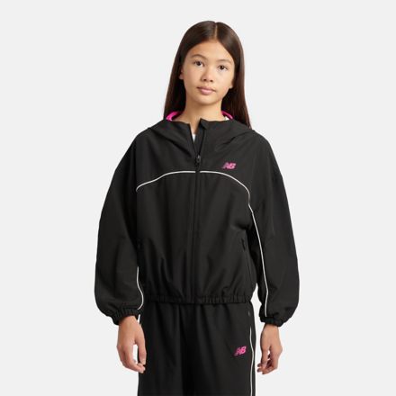 Contrast Piping Track Jacket, BLACK, YJ6188W4BK