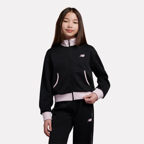 Детская куртка New Balance Athletics Varsity Track Jacket, цвет: Чёрный