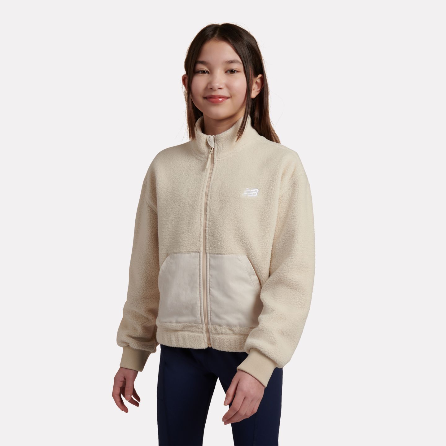 Детская куртка New Balance Fleece, цвет: Бисквитный — фото 1