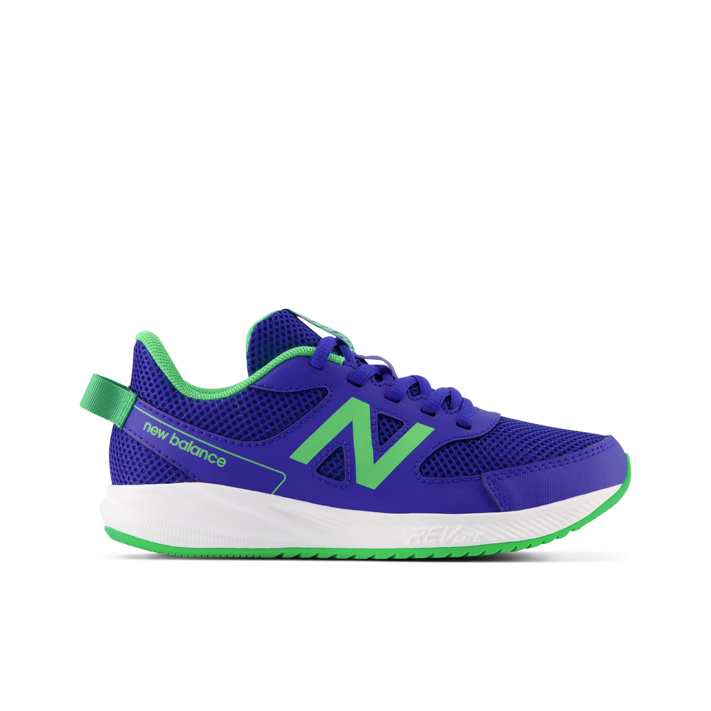New Balance Enfant 570v3 en Blue/Bleu/Green/vert, Mesh, Taille 30