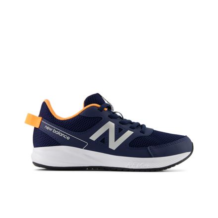 570v3 Lace, NB Navy with Hot Mango, YK570NM3