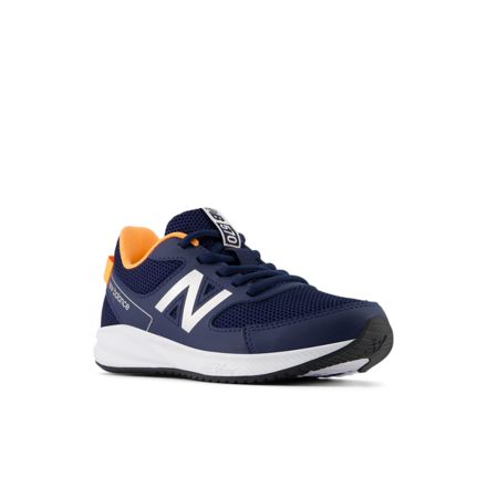 570v3 Lace, NB Navy with Hot Mango, YK570NM3