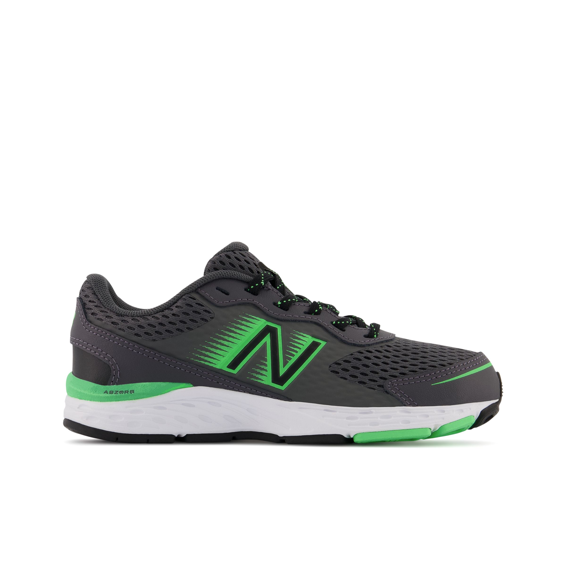 

New Balance Kids' 680v6 Grey/Green/Black - Grey/Green/Black