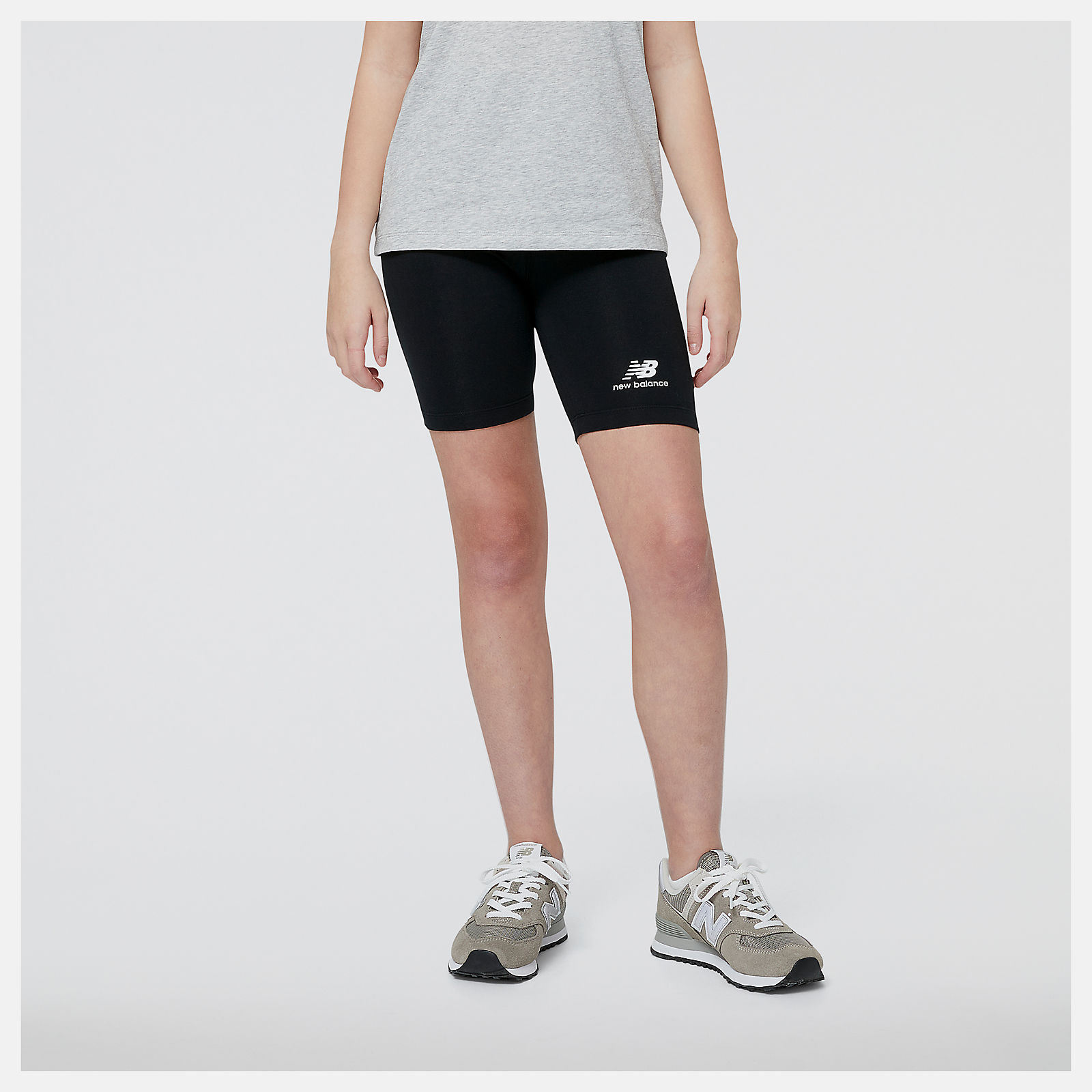 Kids' Essentials Stacked Logo Cotton Fitted Short Apparel - New Balance