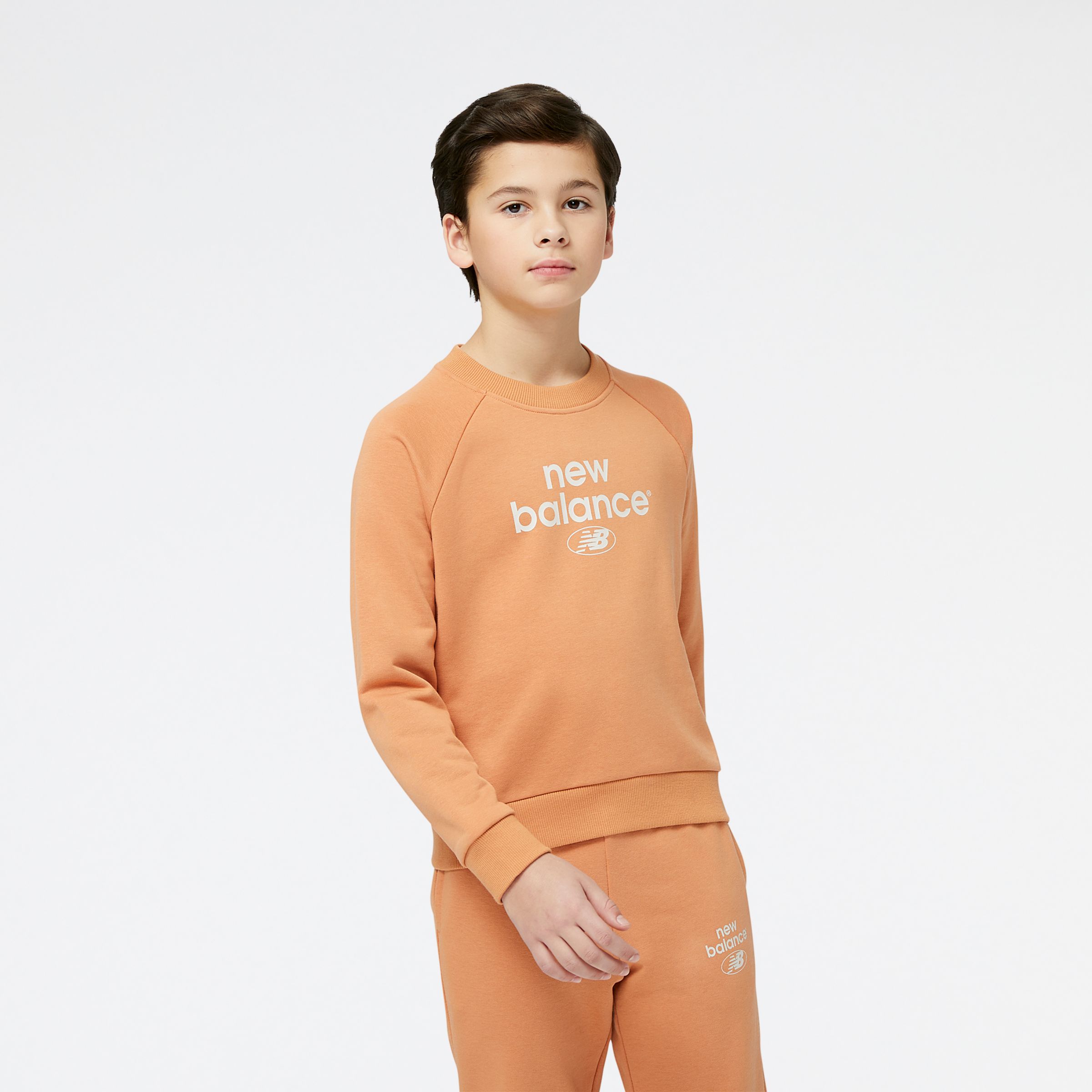 New Balance Enfant Essentials Reimagined Archive French Terry Crewneck en Brown/marron, Cotton, Taille M