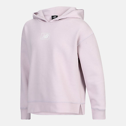 New Balance Essentials Brushed Back Fleece Hoodie, YT33503DMY image number null