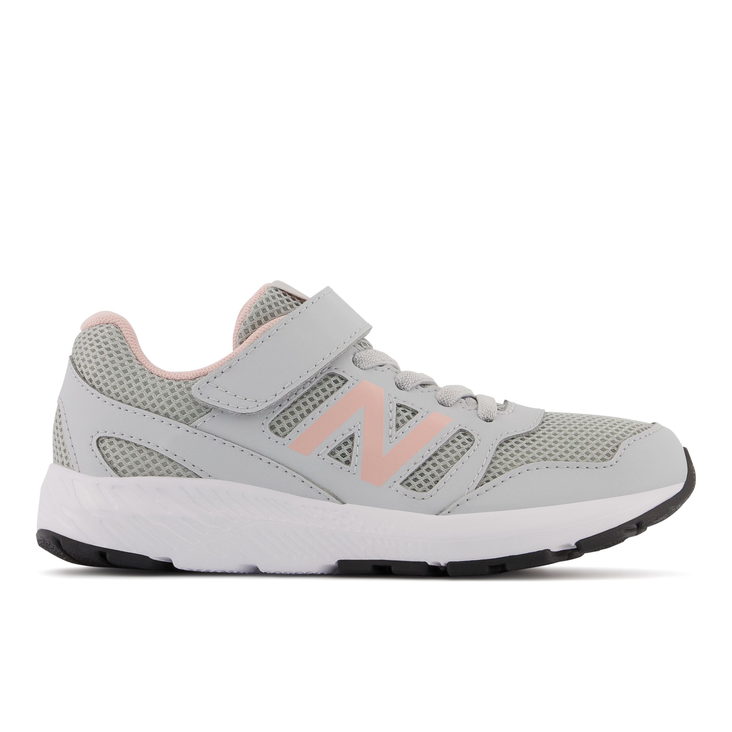 New Balance Niño 570v2 Bungee in Gris/Rosa/Negro, Synthetic, Talla 32.5 - YT570GP2