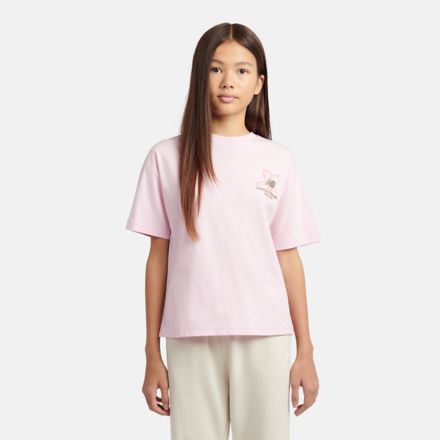 Boston Floral Graphic T-Shirt, LIGHT RASPBERRY, YT6117L8LIR